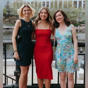 Lulus red midi dress